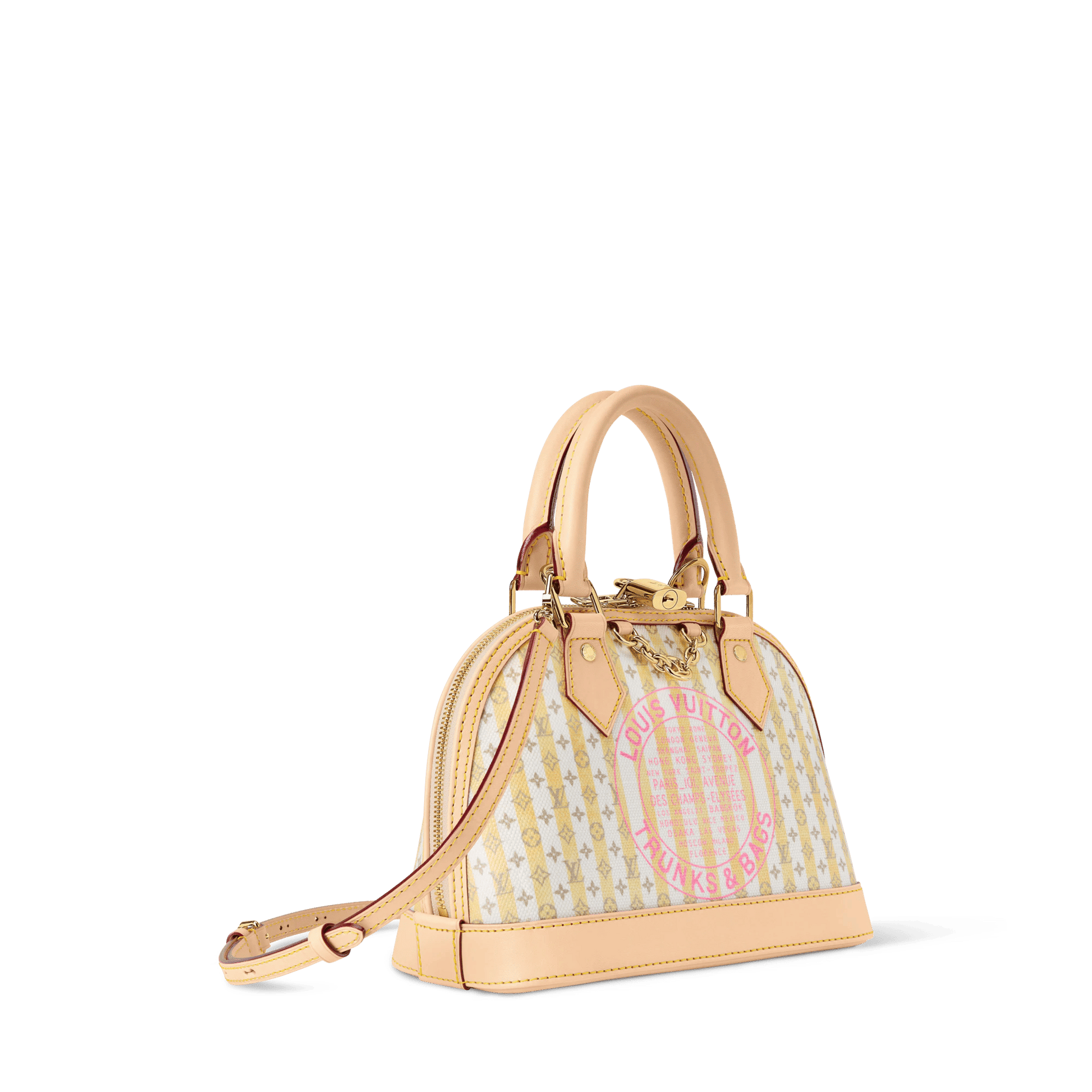 Women's Alma BB LV Stamp Banana Monogram Canvas Nano Bag