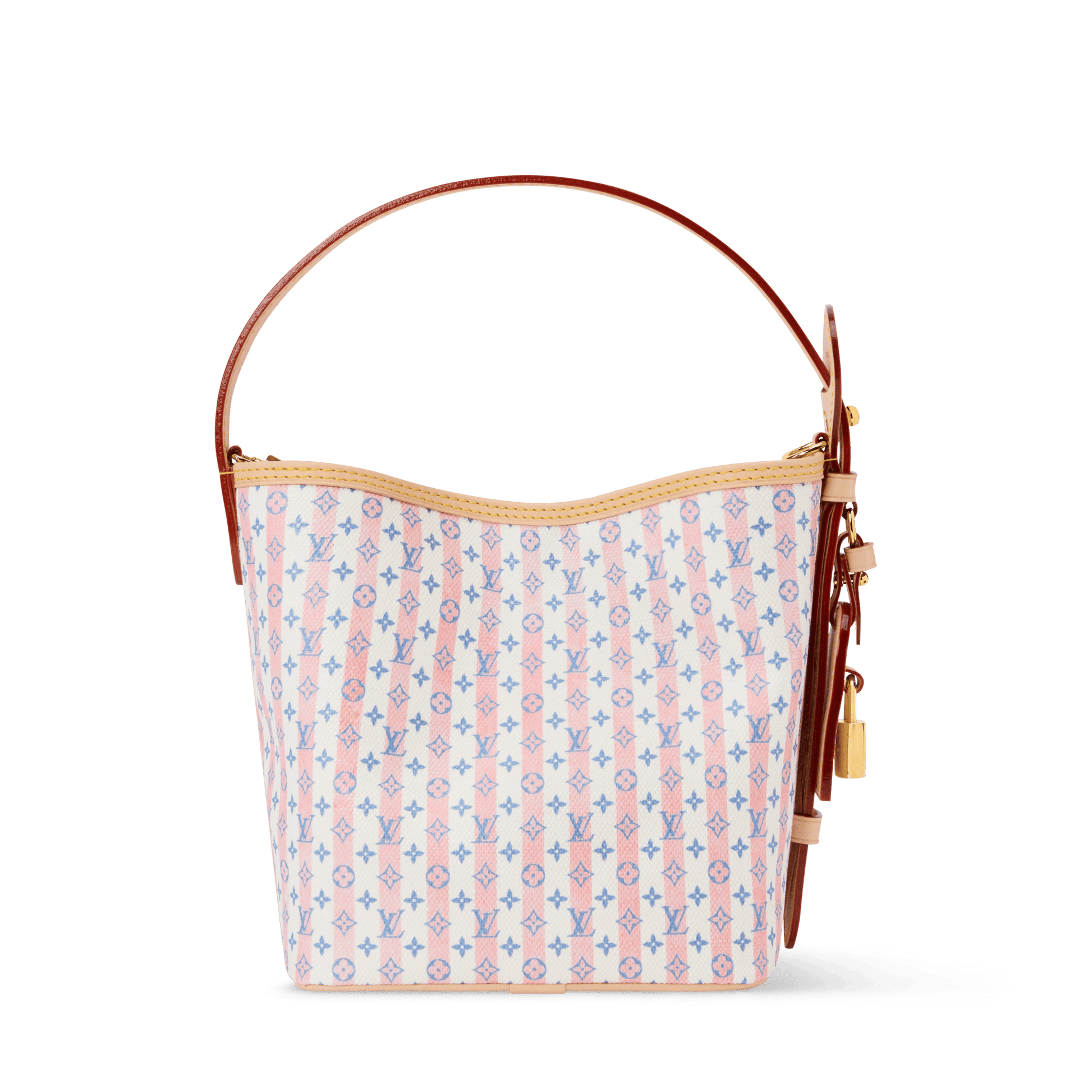 All In BB Monogram Coated Canvas LV Stamp Blue Gold-Toned Hardware