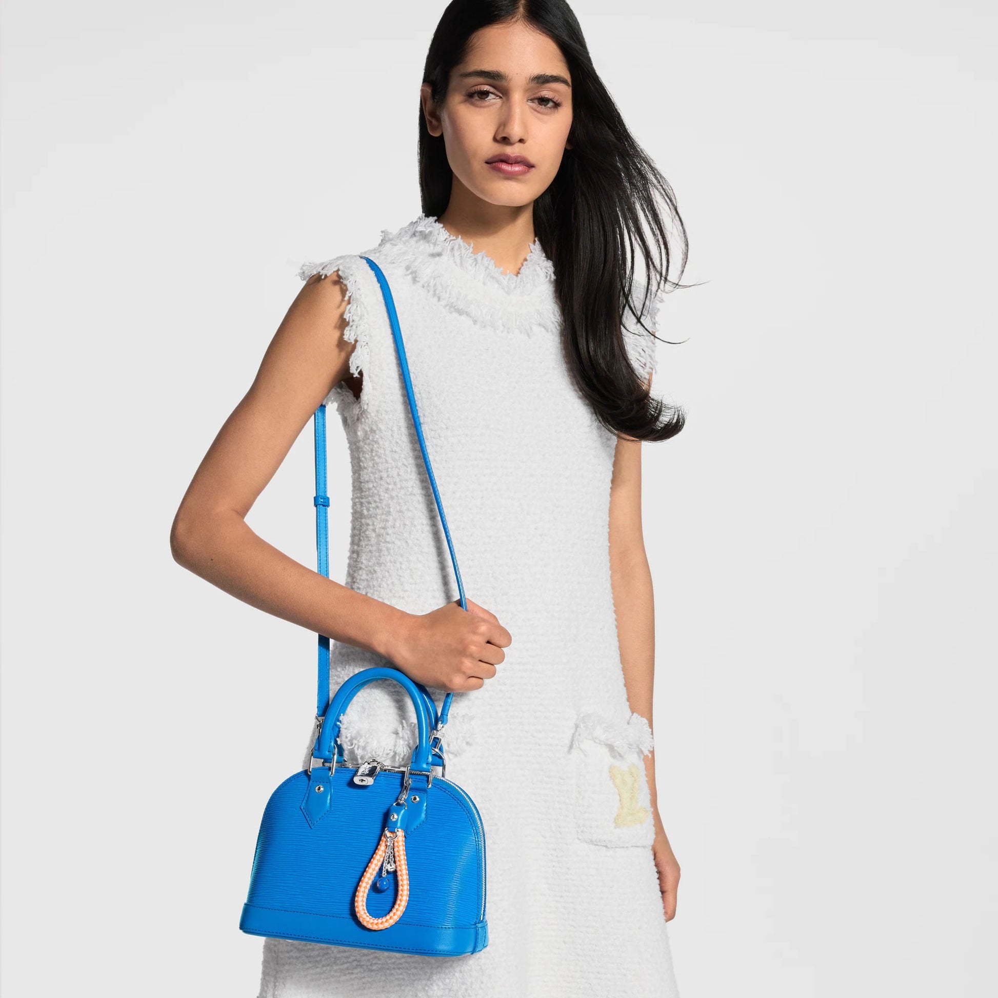 Women's Alma BB Ocean Blue Epi Leather Handbag