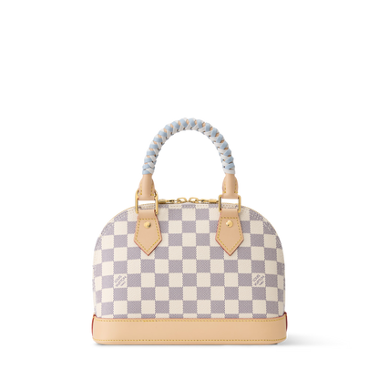 Alma BB Damier Azur Coated Canvas Bleu Olympe Gold-Toned Hardware
