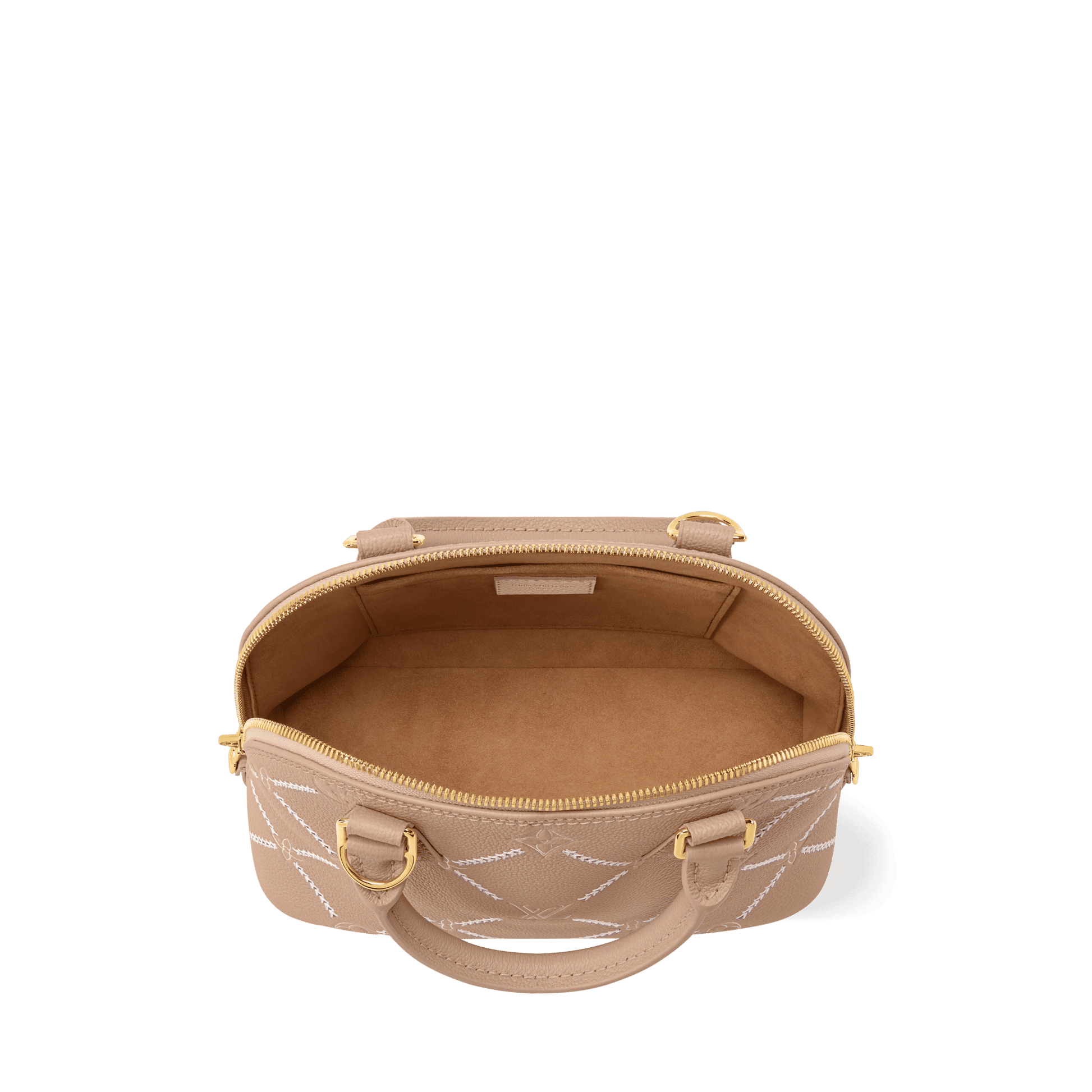 Women's Alma BB Hazelnut Couture Monogram Empreinte Leather Handbag M28458