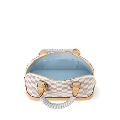 Alma BB Damier Azur Coated Canvas Bleu Olympe Gold-Toned Hardware