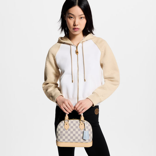 Alma BB Damier Azur Coated Canvas Bleu Olympe Gold-Toned Hardware