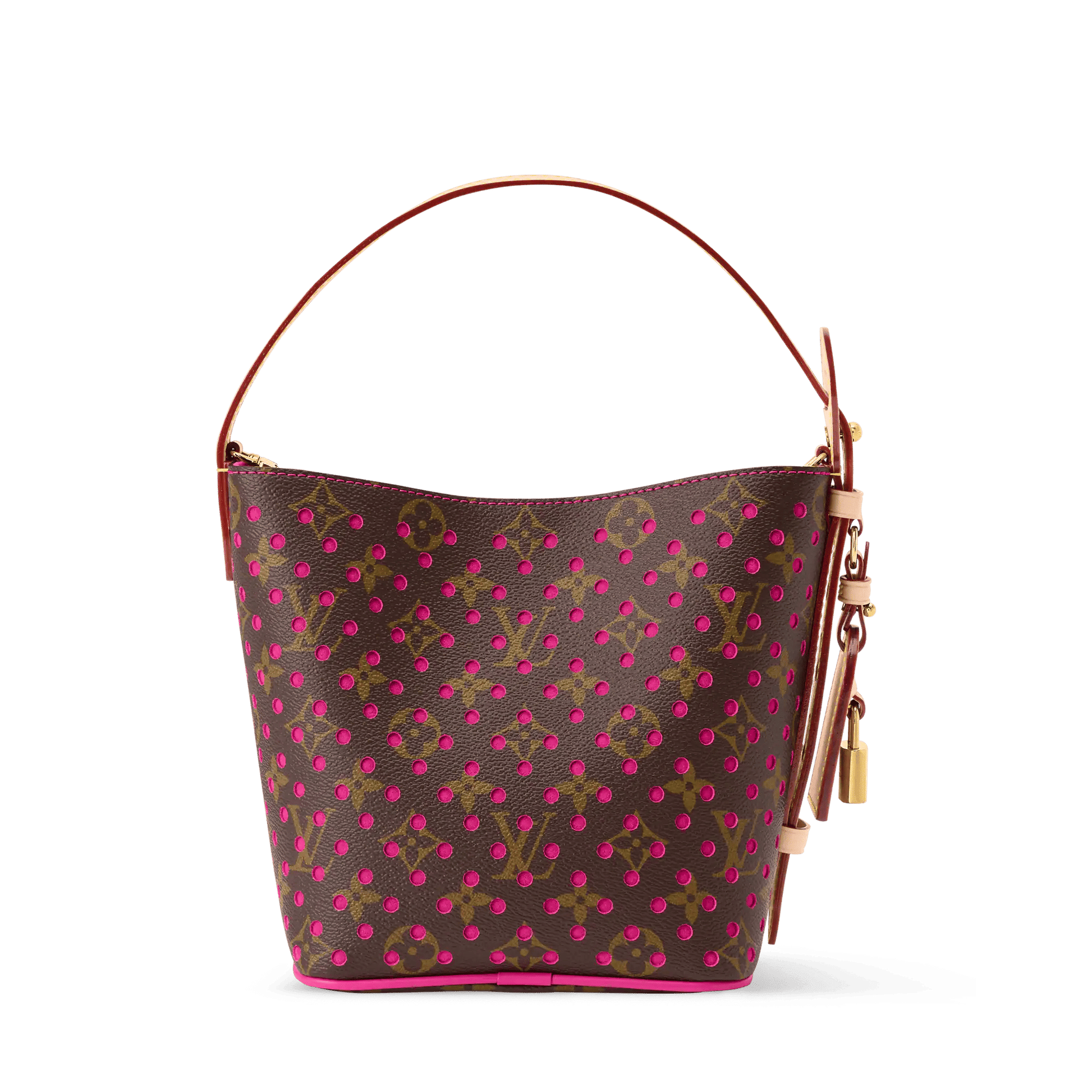 All In BB Monogram Perfo Canvas Pop Crush Gold-Toned Hardware