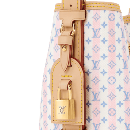 Women's All In BB Monogram Mini Blue Coated Canvas Handbag