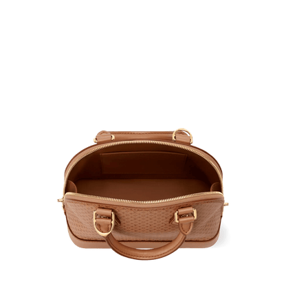 Women's Alma BB Minigram Hazelnut Calfskin Handbag