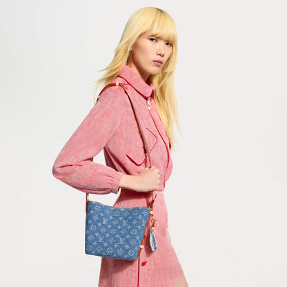 All In BB Monogram Denim Blue Denim Gold-Toned Hardware