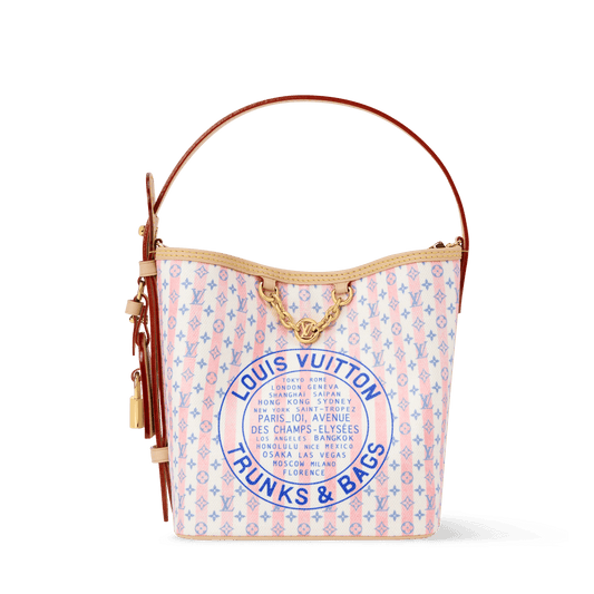 All In BB Monogram Coated Canvas LV Stamp Blue Gold-Toned Hardware