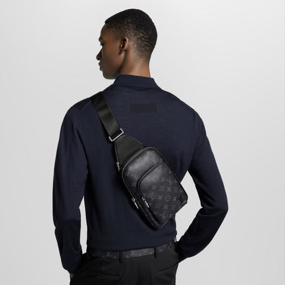 Avenue Slingbag PM Monogram Eclipse Canvas Cowhide Leather