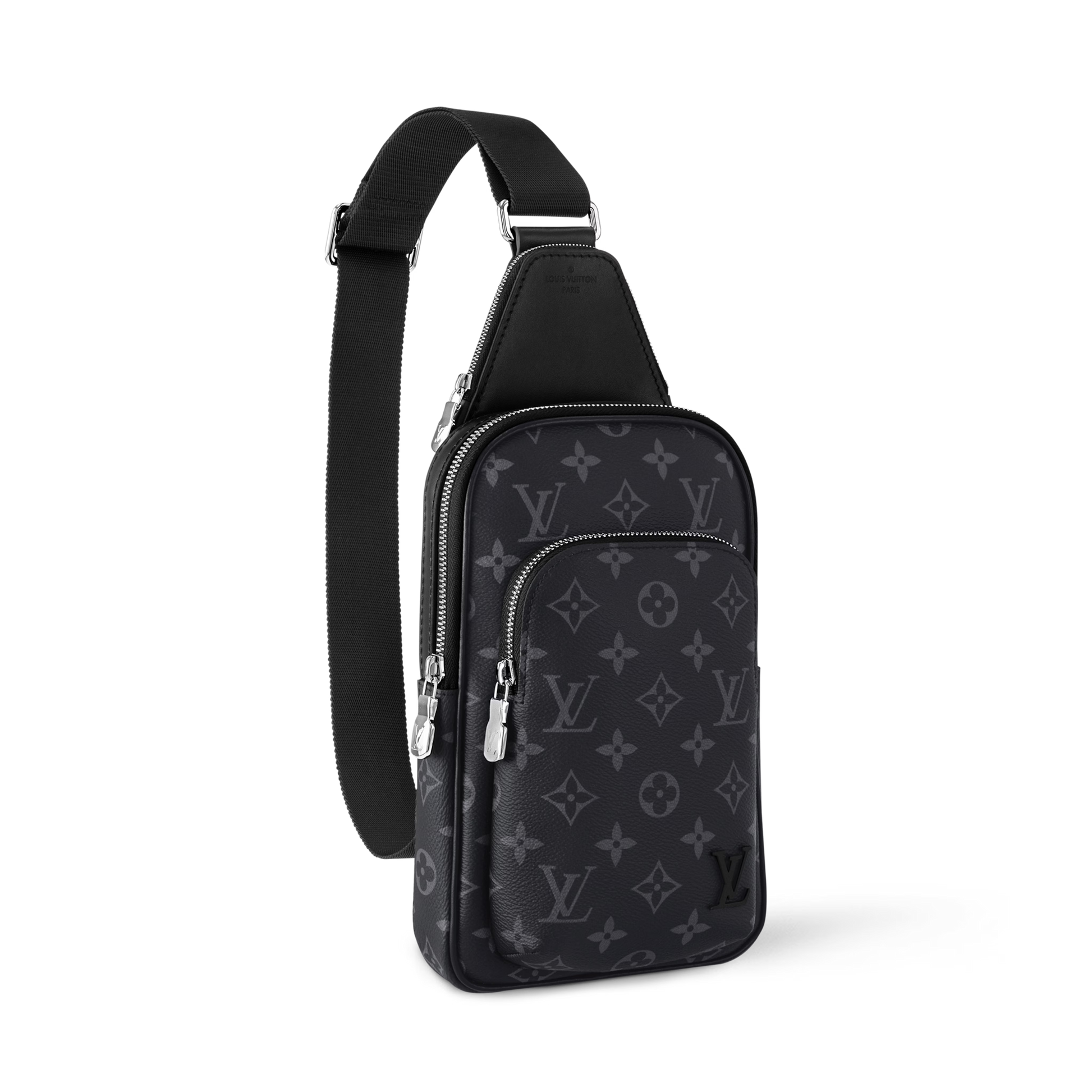Avenue Slingbag PM Monogram Eclipse Canvas Cowhide Leather