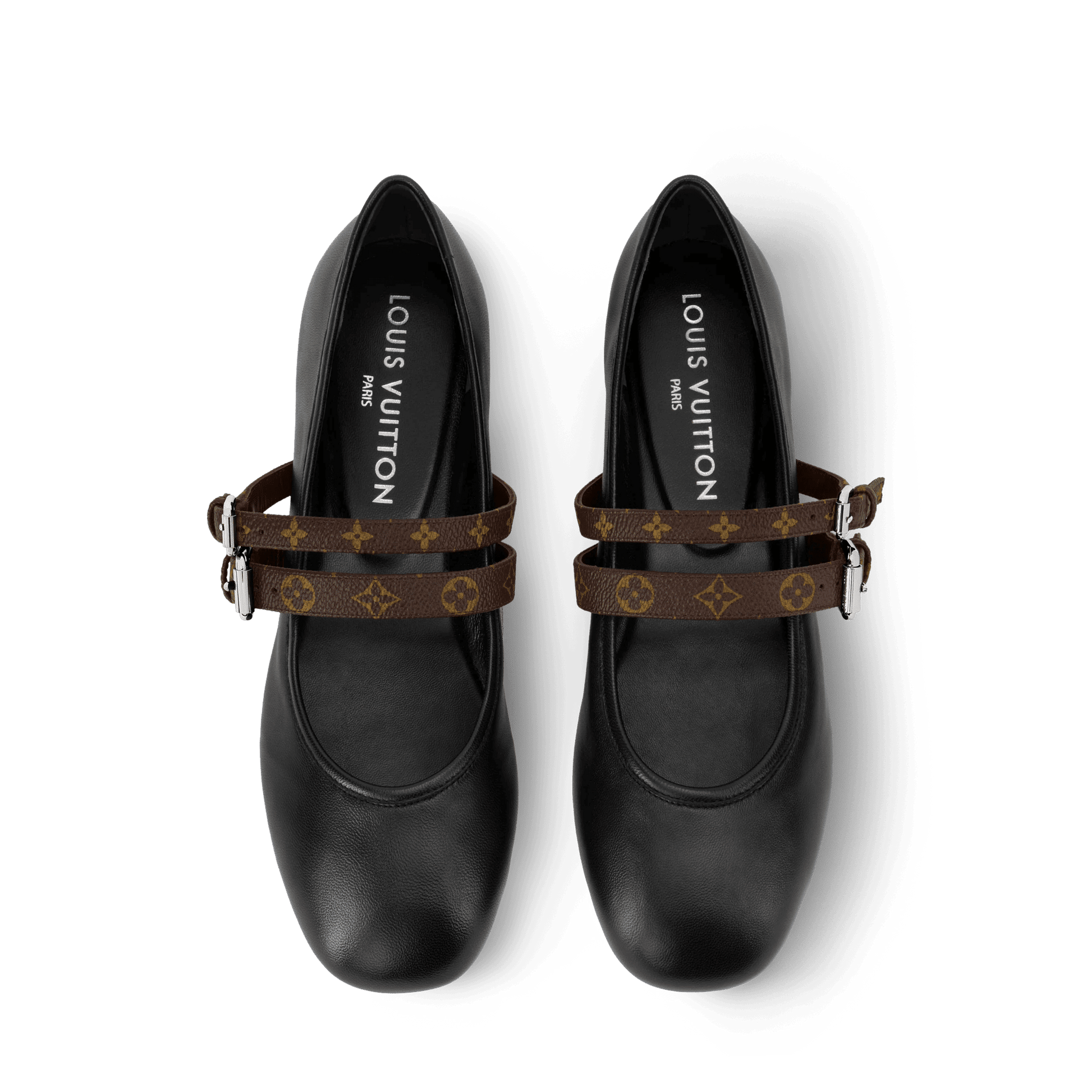 Women's Bella Mary-Jane Ballerina Black Lambskin 1AJQTJ