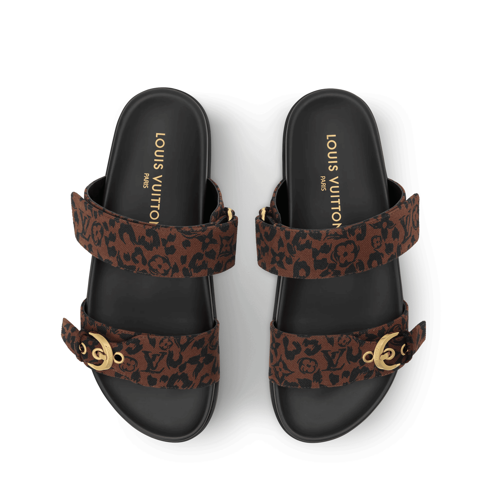Women's Bom Dia Comfort Mule Monogram Leopard Canvas 1AJNJC
