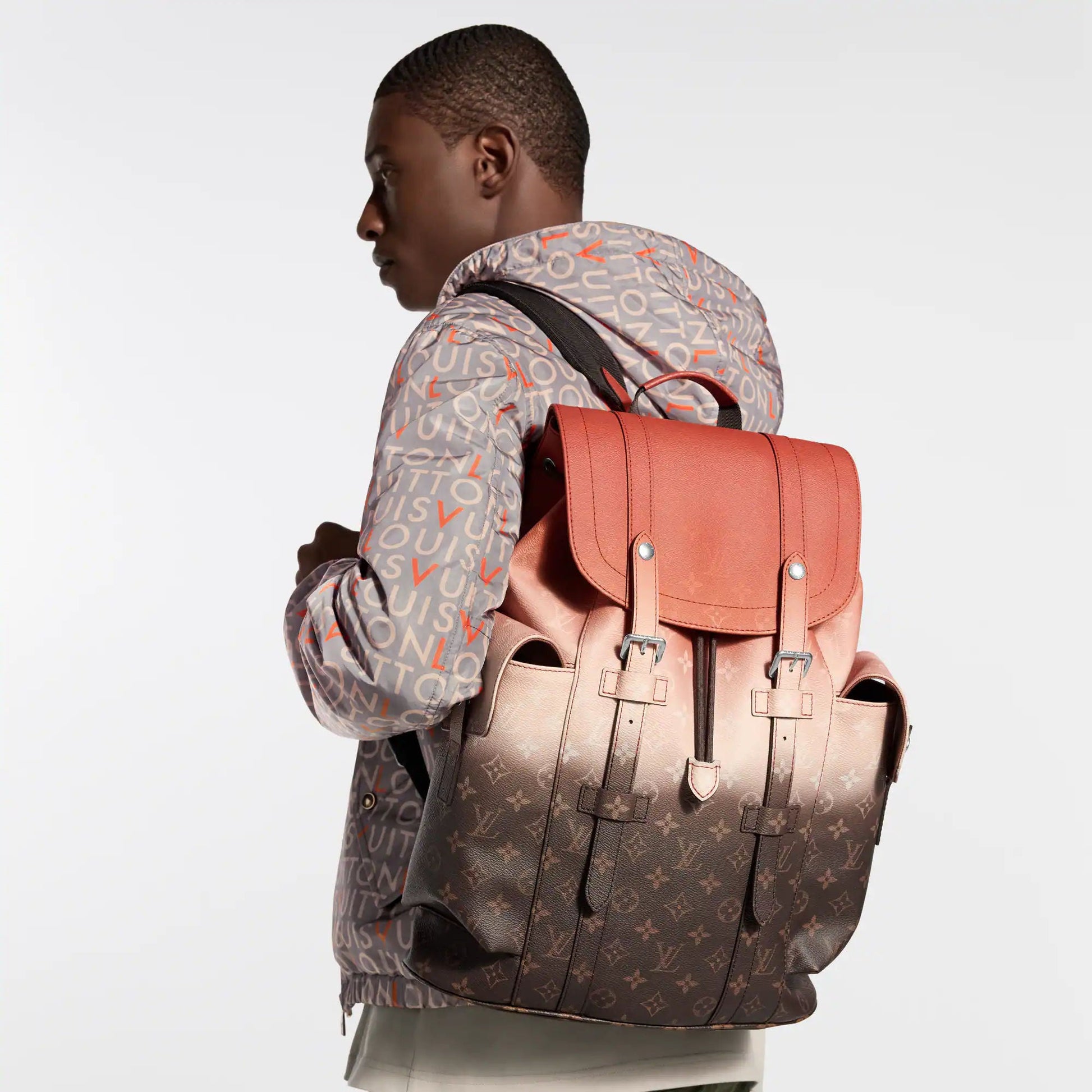 Men's Christopher MM Backpack Monogram Pigment Orange