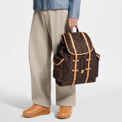 Christopher East West MM Monogram Silk Tech Gold-Toned Hardware