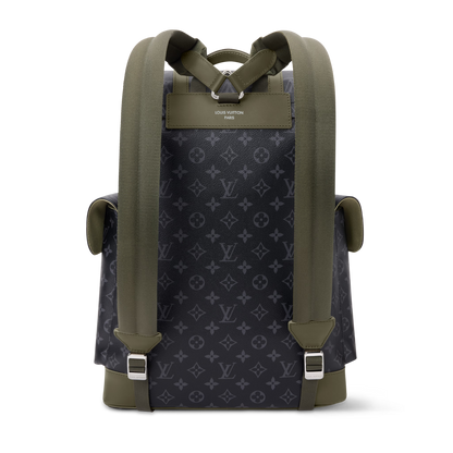 Christopher MM Monogram Eclipse Canvas Khaki Green Ruthenium-Tone Brass Hardware
