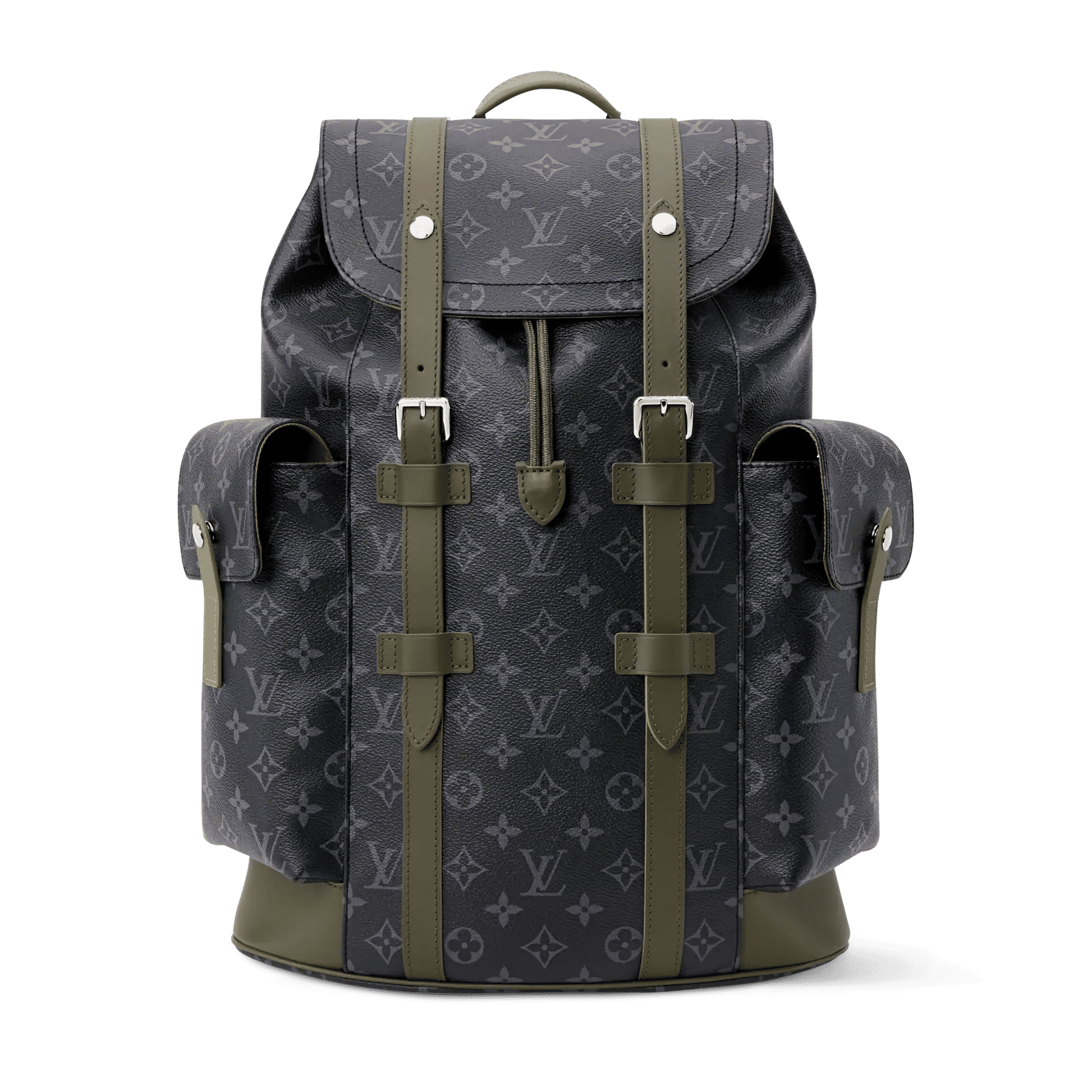 Men's Christopher MM Backpack Monogram Eclipse Canvas Khaki