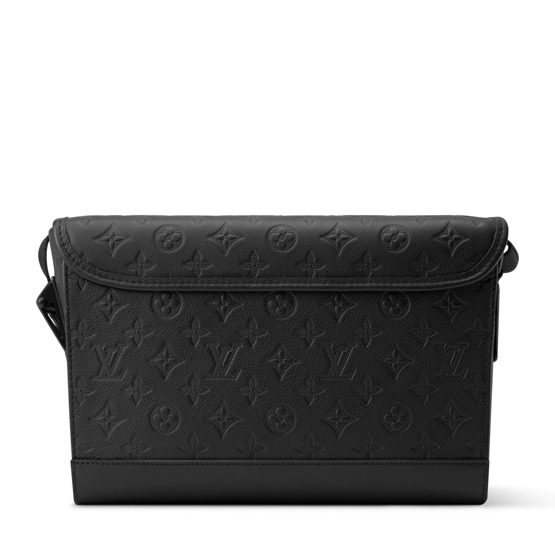 Courrier Messenger Calfskin Leather Black Hardware