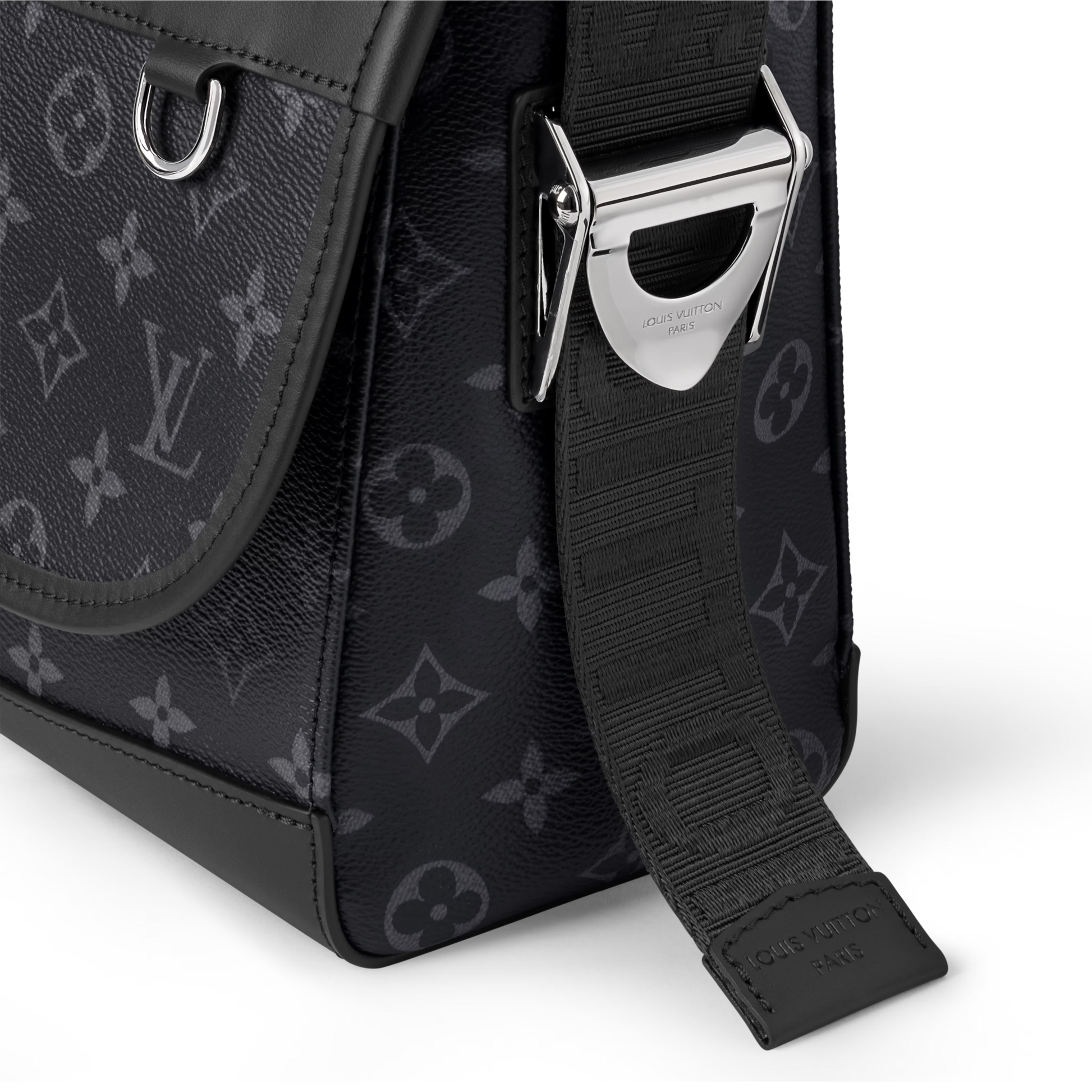 Courrier Messenger Monogram Eclipse Canvas Black Ruthenium-Tone Brass Hardware