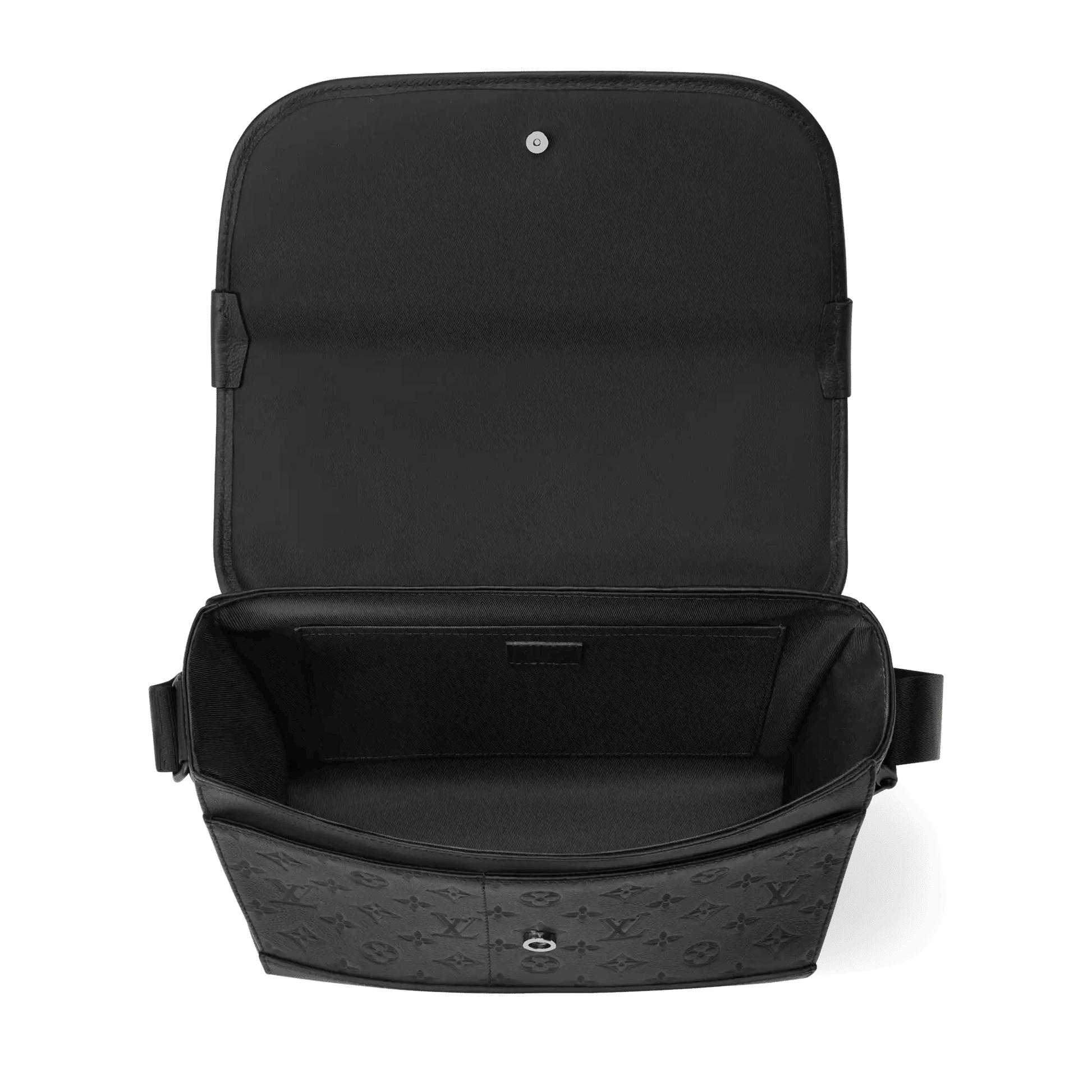 Courrier Messenger Calfskin Leather Black Hardware