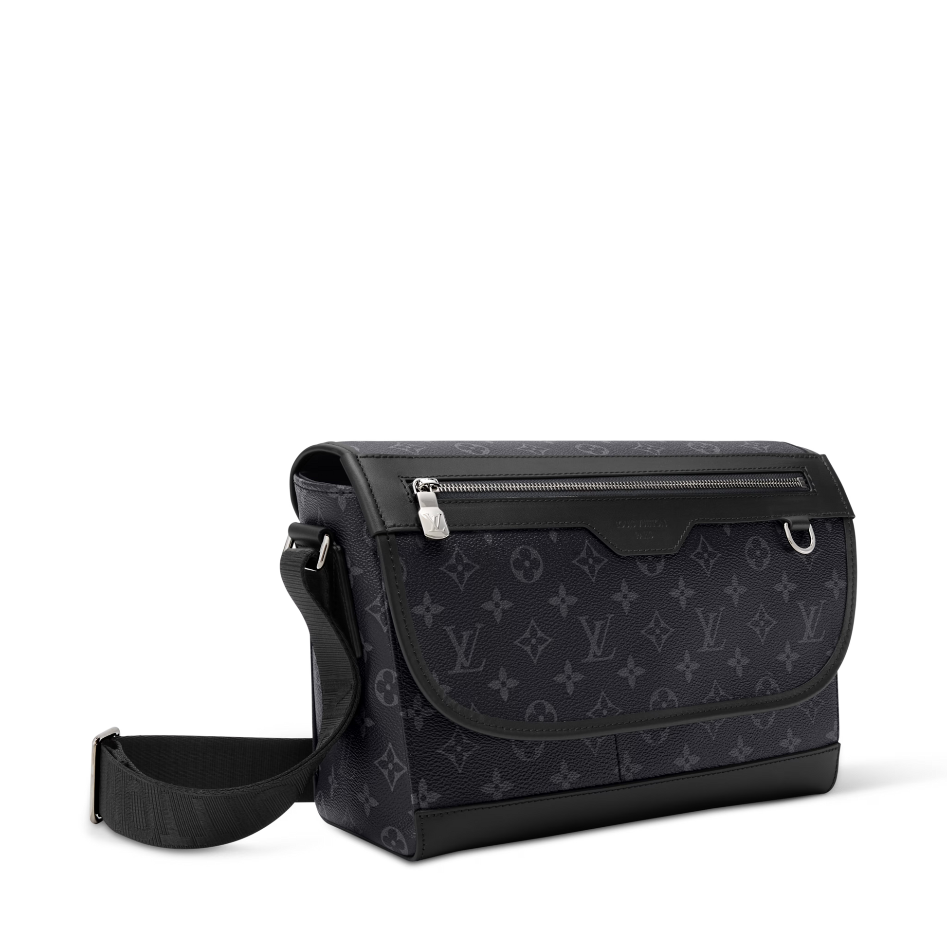Courrier Messenger Monogram Eclipse Canvas Black Ruthenium-Tone Brass Hardware