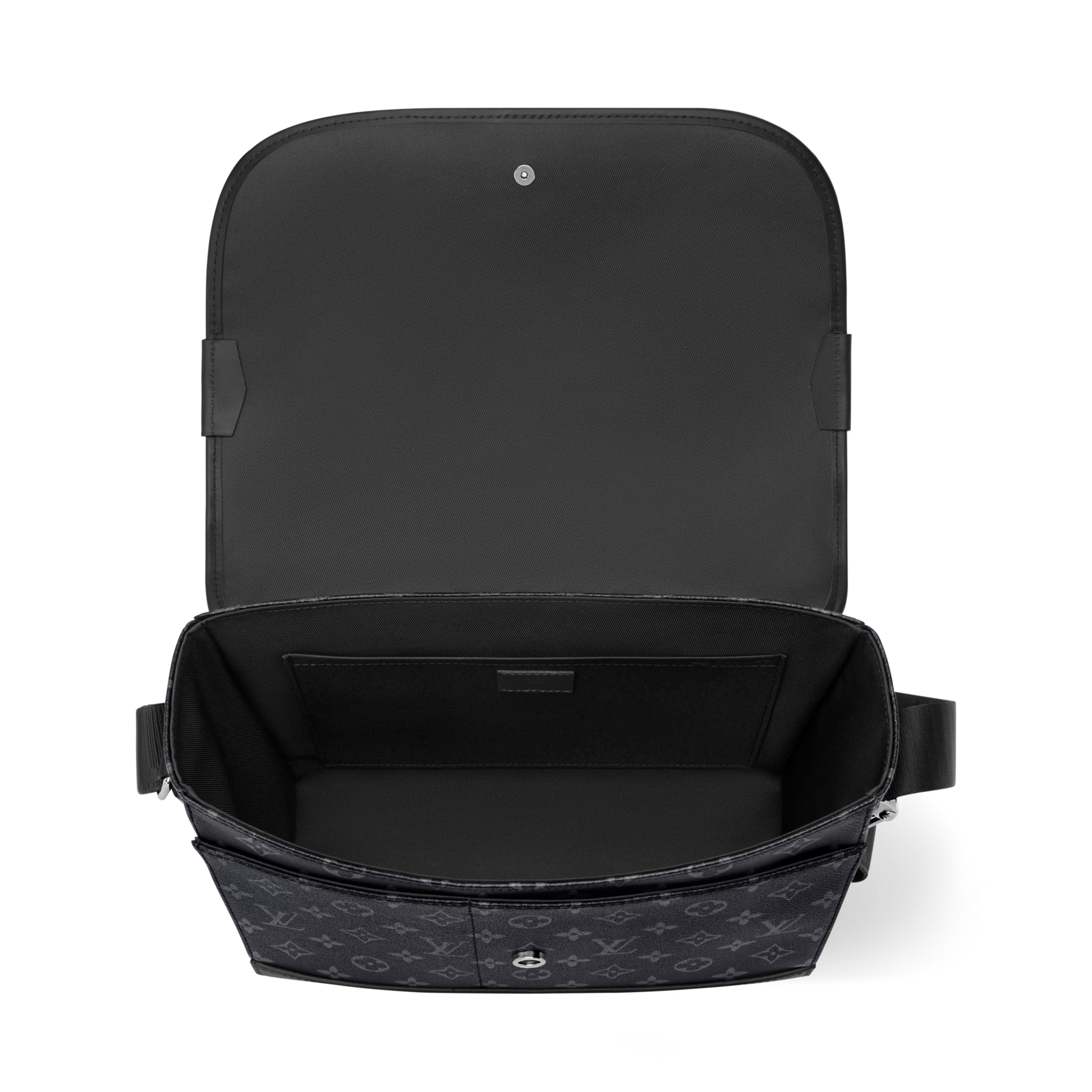 Courrier Messenger Monogram Eclipse Canvas Black Ruthenium-Tone Brass Hardware