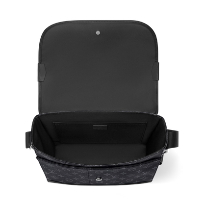 Courrier Messenger Monogram Eclipse Canvas Black Ruthenium-Tone Brass Hardware