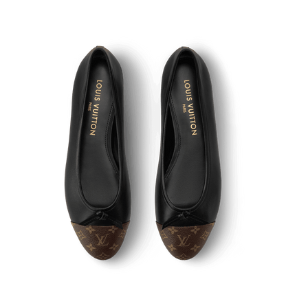 Women's Darling Ballerina Black Monogram Canvas Lambskin 1AJNOW