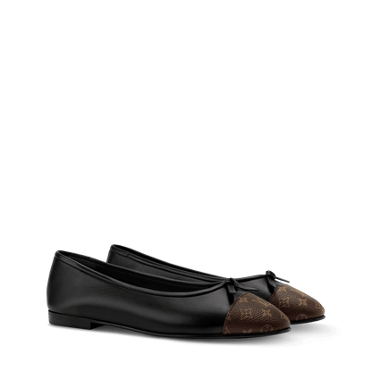 Women's Darling Ballerina Black Monogram Canvas Lambskin 1AJNOW