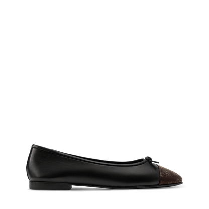 Women's Darling Ballerina Black Monogram Canvas Lambskin 1AJNOW