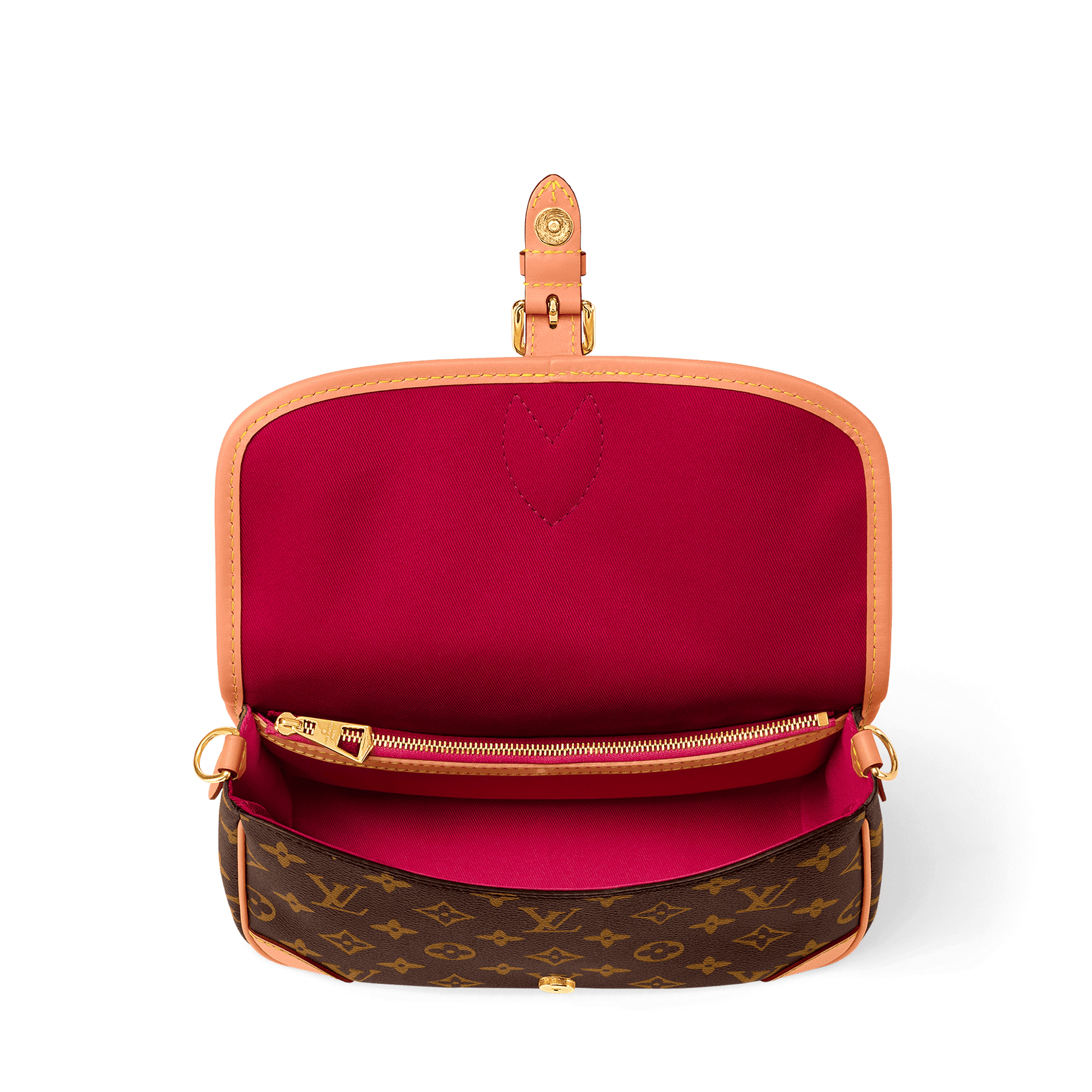 Women's Diane Monogram Fuchsia Satchel