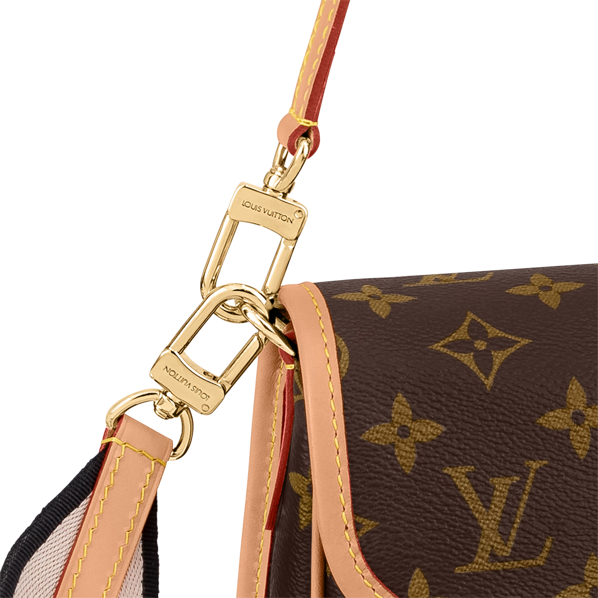 Diane Monogram Coated Canvas Black Gold-Color Hardware