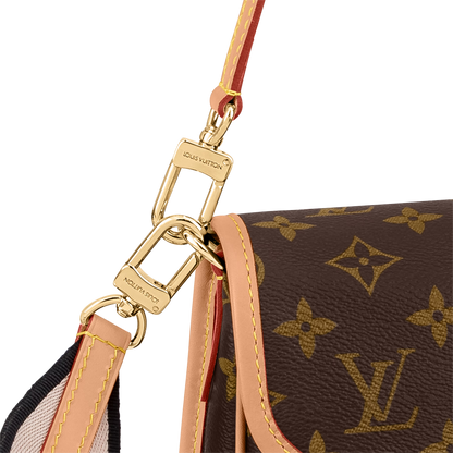 Diane Monogram Coated Canvas Black Gold-Color Hardware
