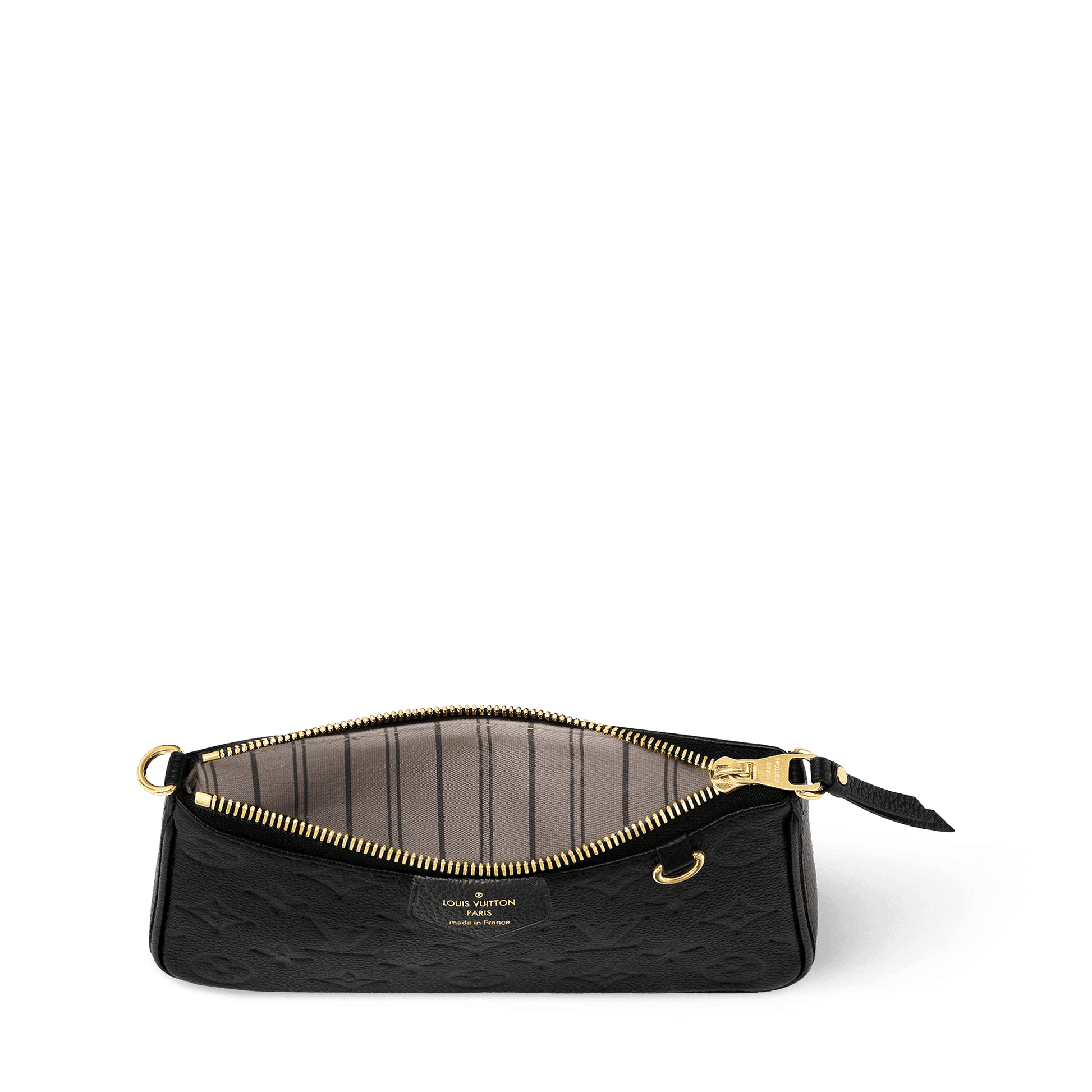 Women's Easy Pouch On Strap Black Monogram Empreinte Leather Pouch M80349