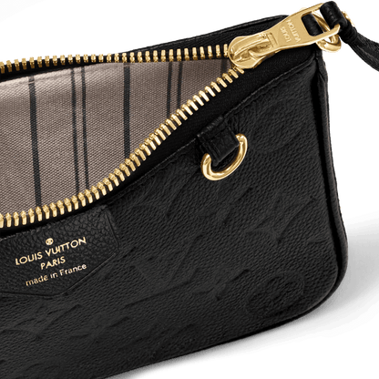 Women's Easy Pouch On Strap Black Monogram Empreinte Leather Pouch M80349