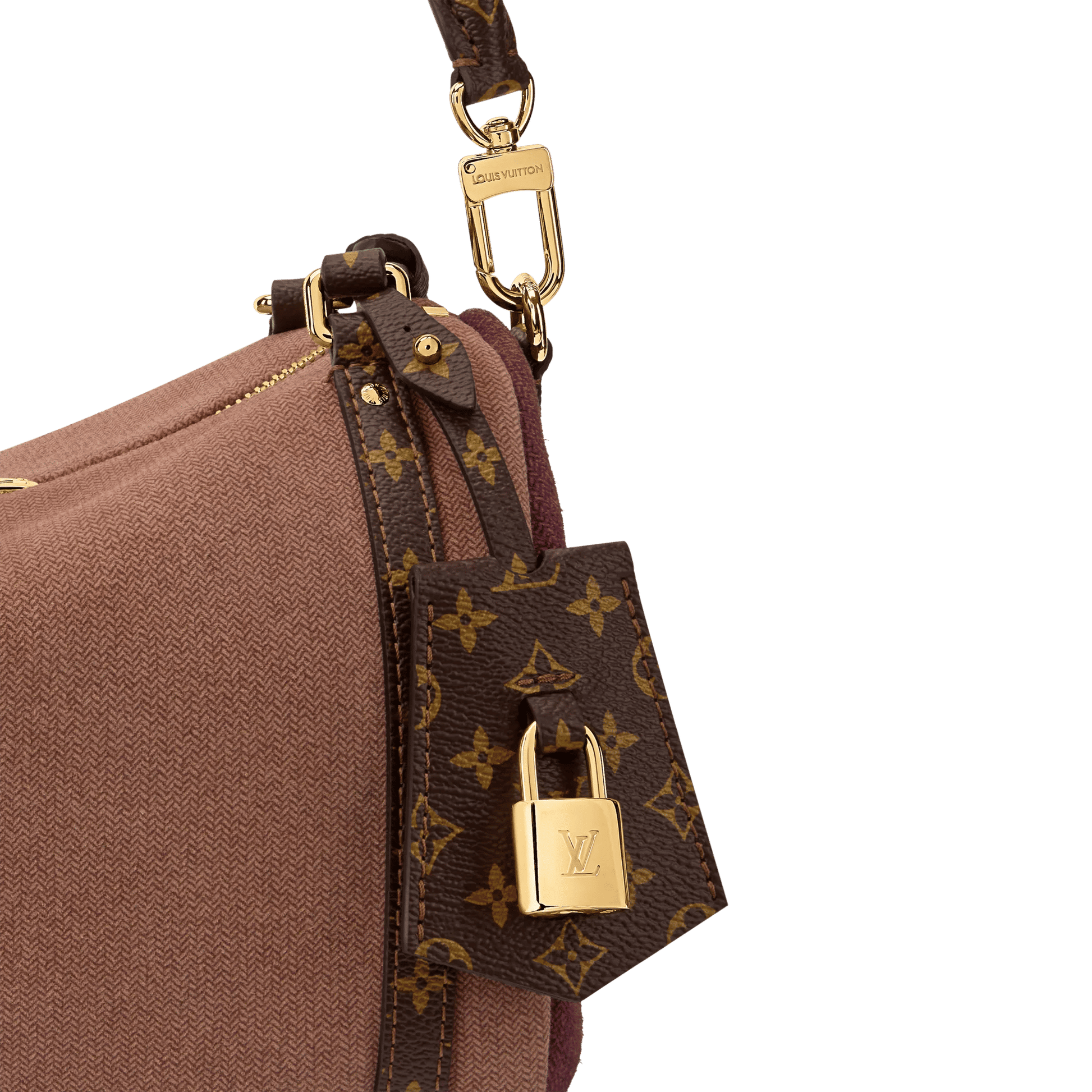 Women's Express PM Suede Monogram Rosewood Shoulder Bag