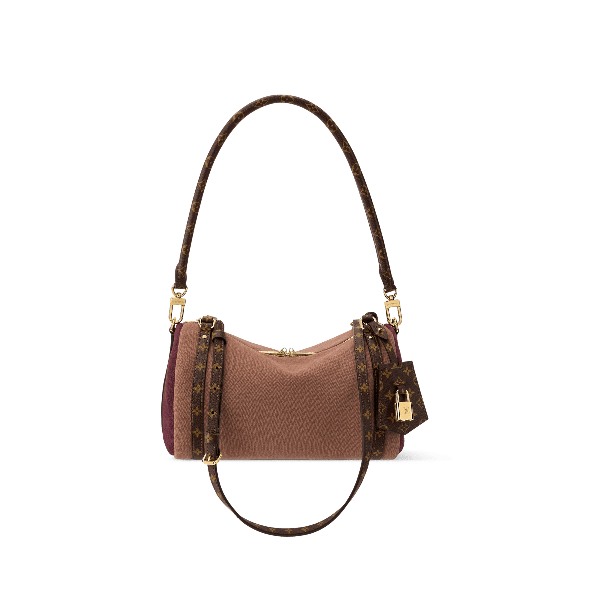 Women's Express PM Suede Monogram Rosewood Shoulder Bag