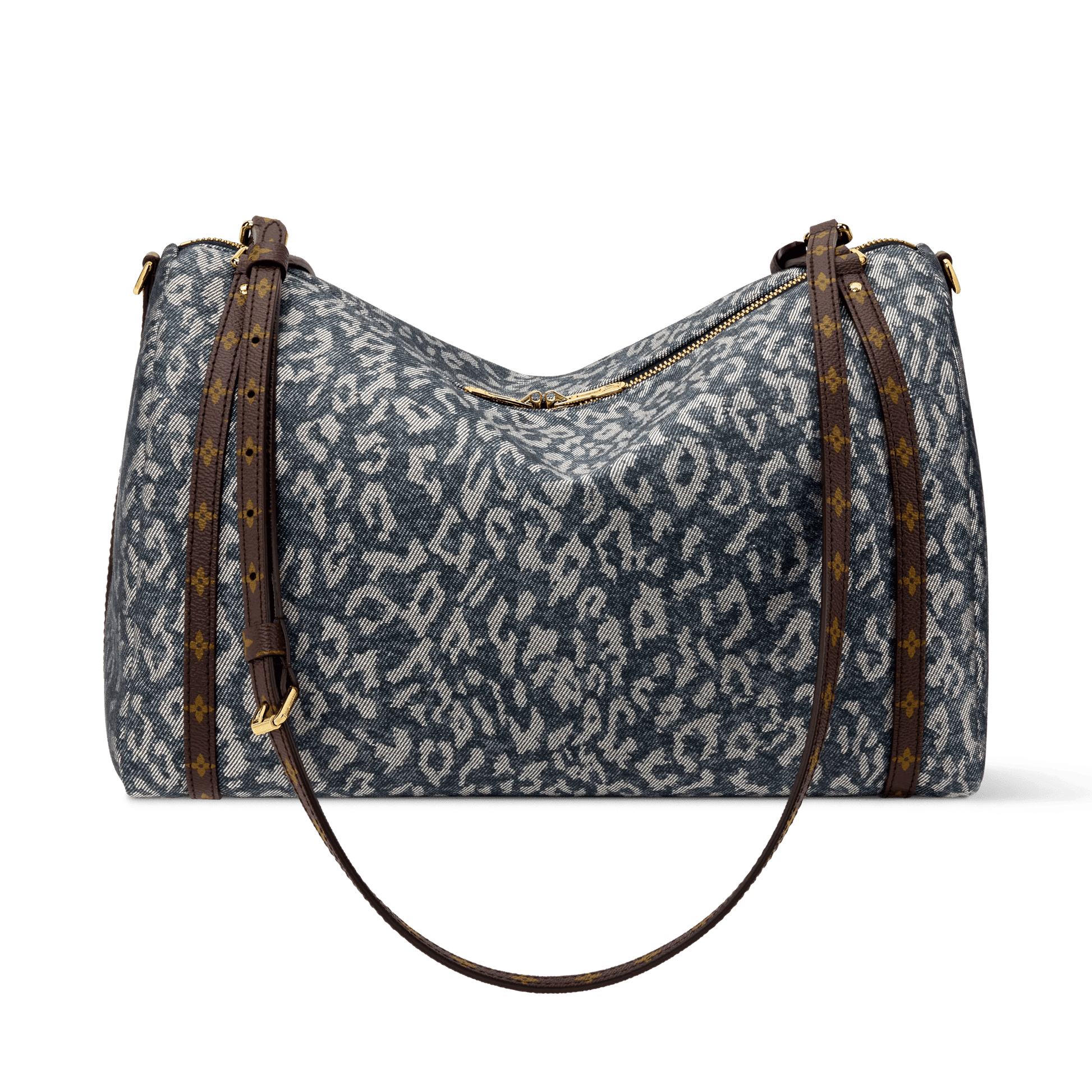 Women's Express MM Wild Denim Silver Blue Tote Bag M3A388