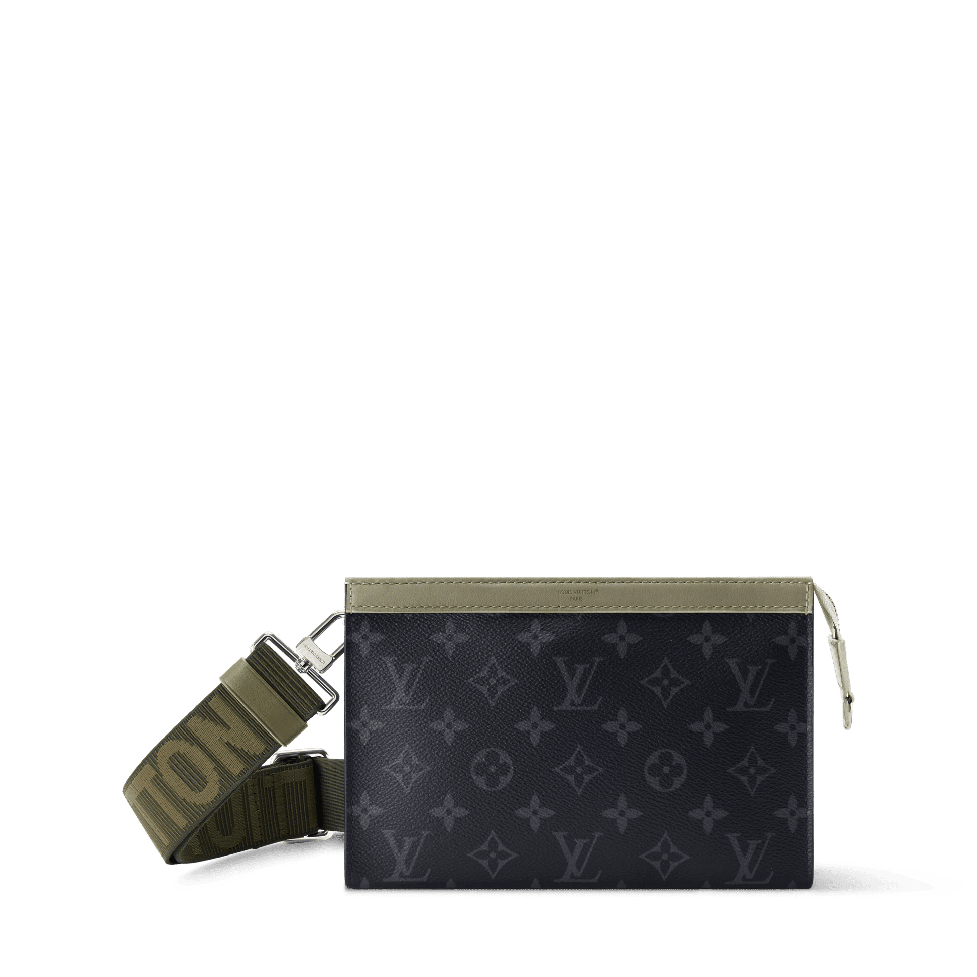 Men's Gaston Wearable Wallet Monogram Eclipse Khaki