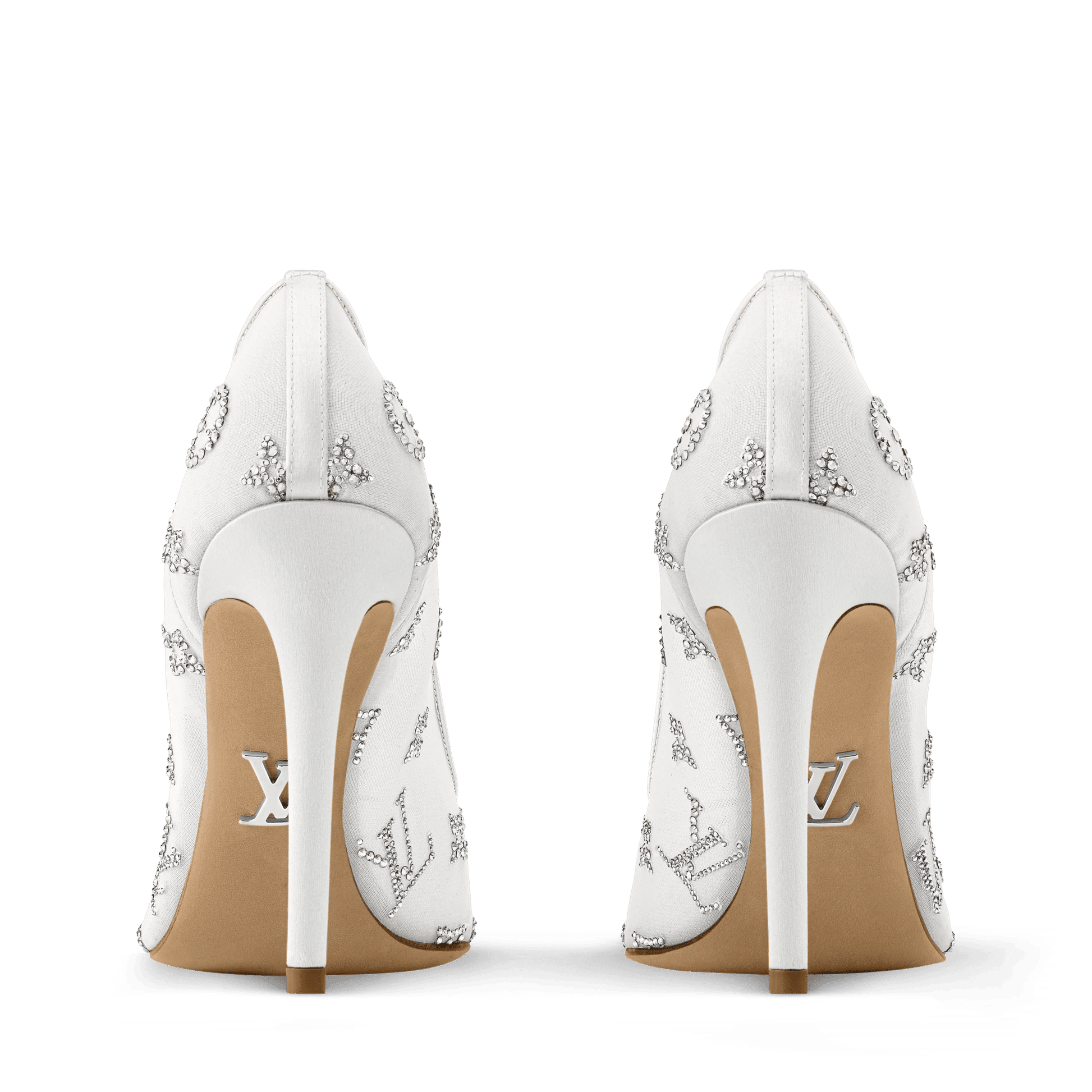 Women's Gala Pump White Mesh Strass Stiletto 1AK1TB