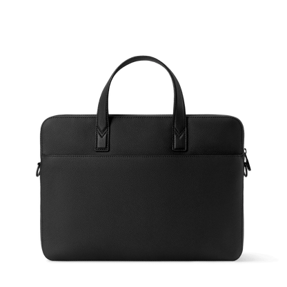 Men's Gate Briefcase Waxy Calfskin Black