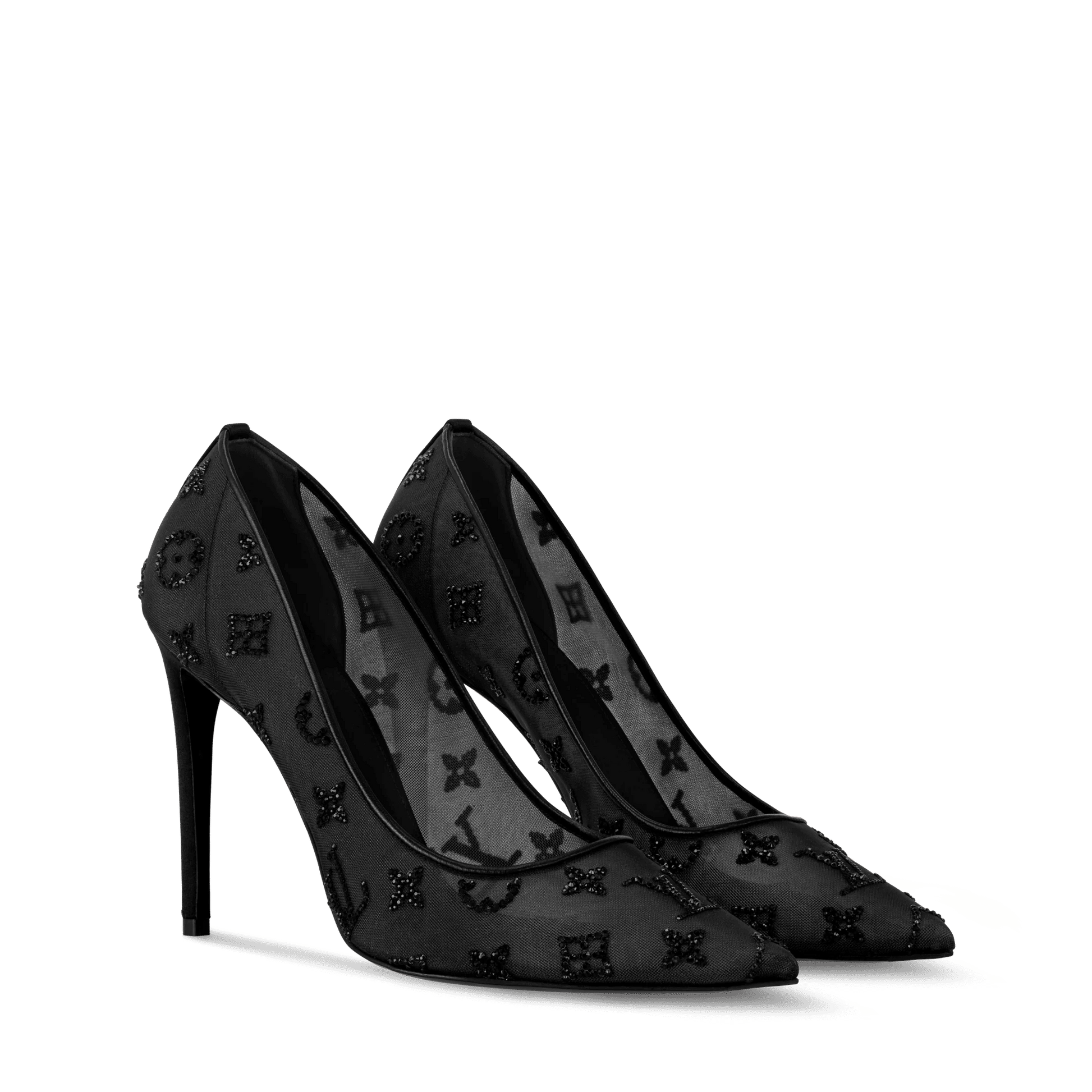 Women's Gala Pump Black Mesh/Strass 1AIBX6