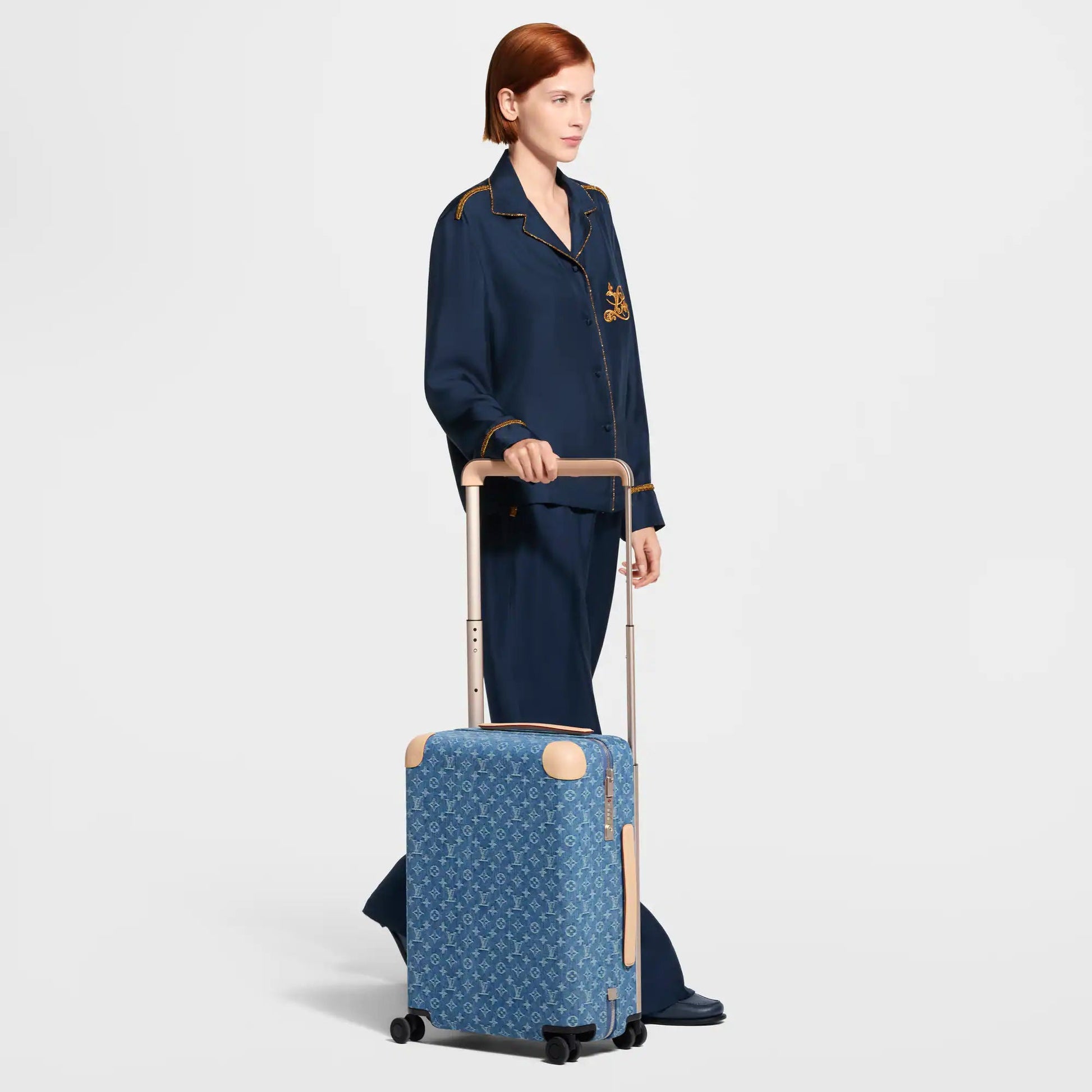 Horizon 55 Rolling Luggage Monogram Denim Blue M28386