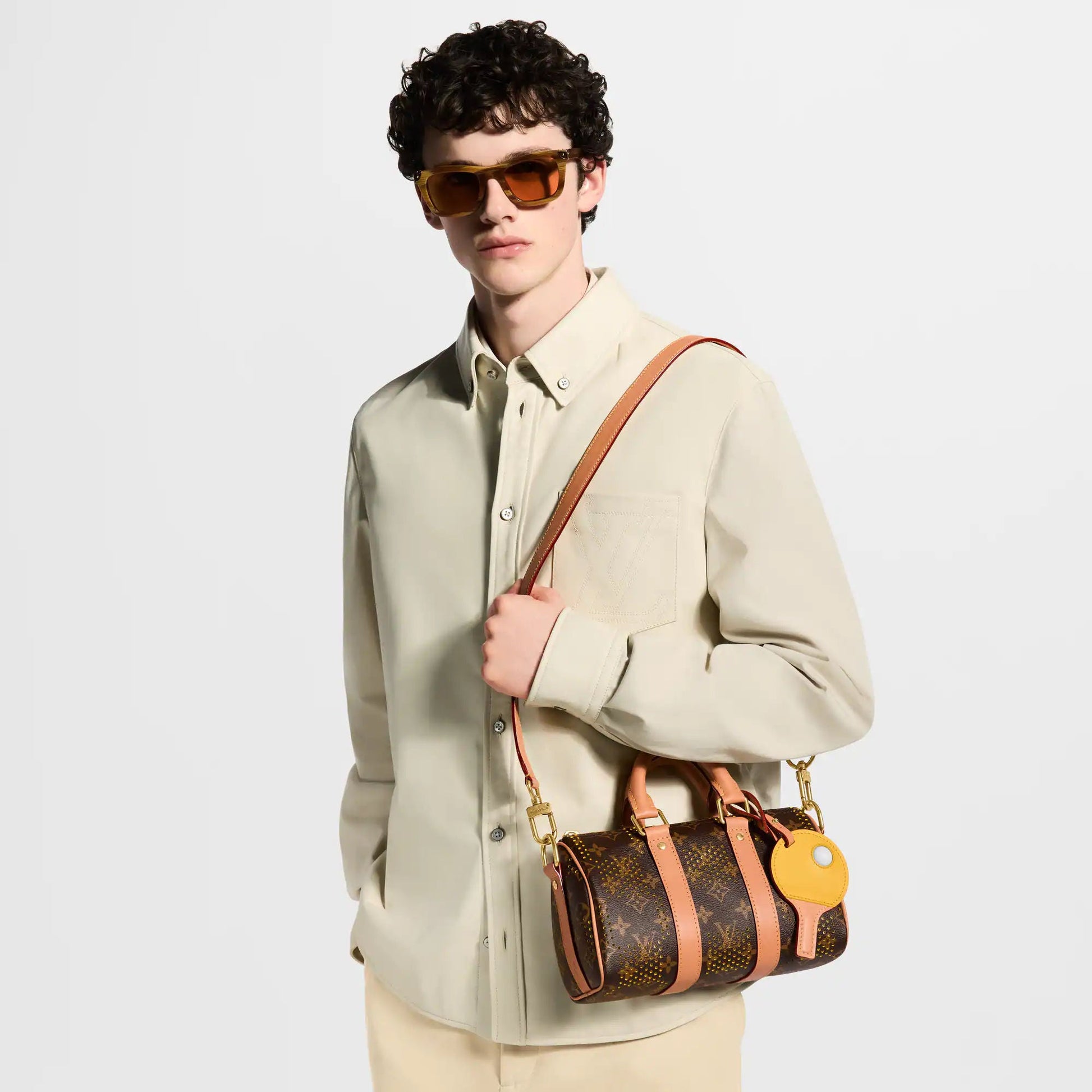Men's Keepall 25 Bandoulière Bag Jaune Mat