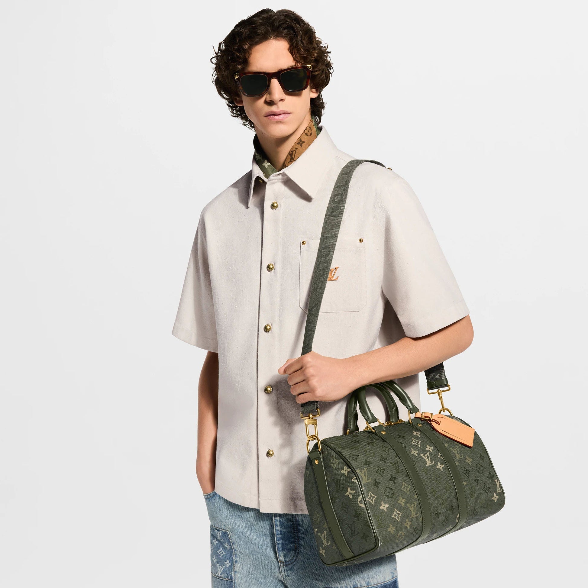 Men's Keepall 35 Bandoulière Bag Khaki