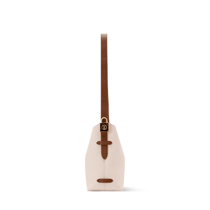 Women's Low Key Hobo PM Quartz Calf Leather Hobo Bag