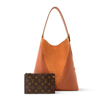 Women's Low Key Hobo MM Cognac Calfskin Hobo Bag