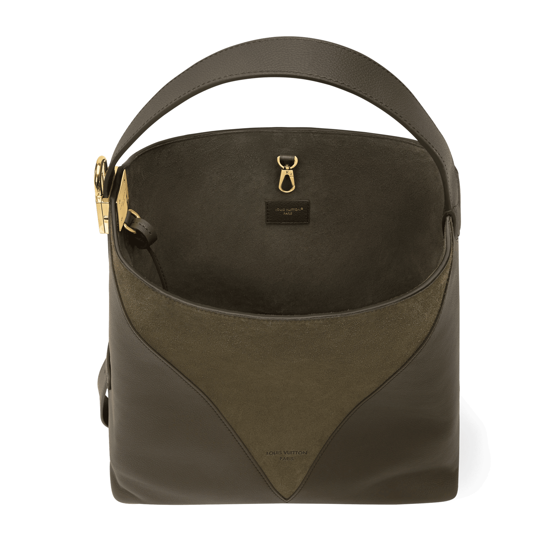 Women's Low Key Hobo MM Dark Fango Leather Hobo Bag