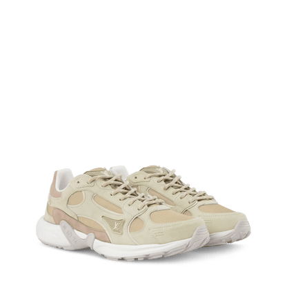 Women's LV Olympia Beige Suede Calf Leather Sneaker 1AJPA7