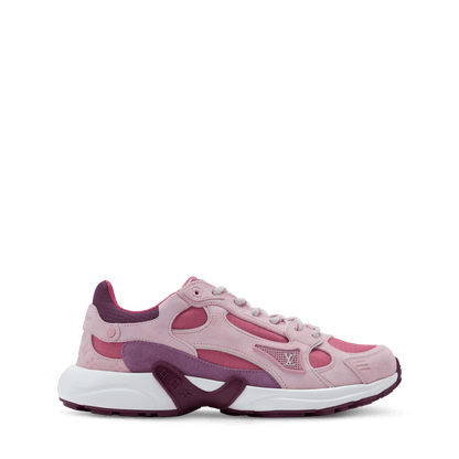 Women's LV Olympia Pink Suede Calf Leather Sneaker 1AJP88