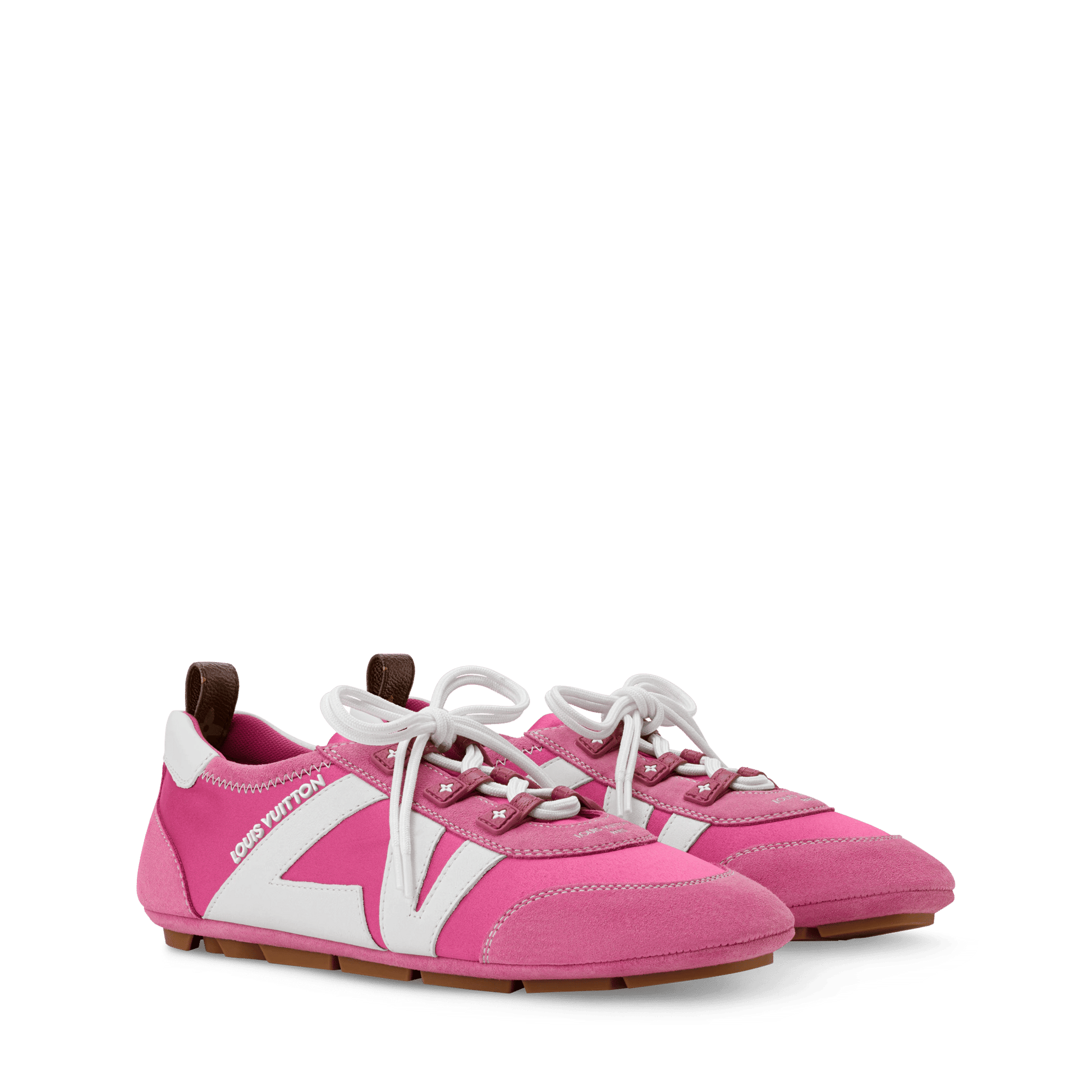 Women's LV Sneakerina Pink Technical Satin Sneaker 1AJJXG